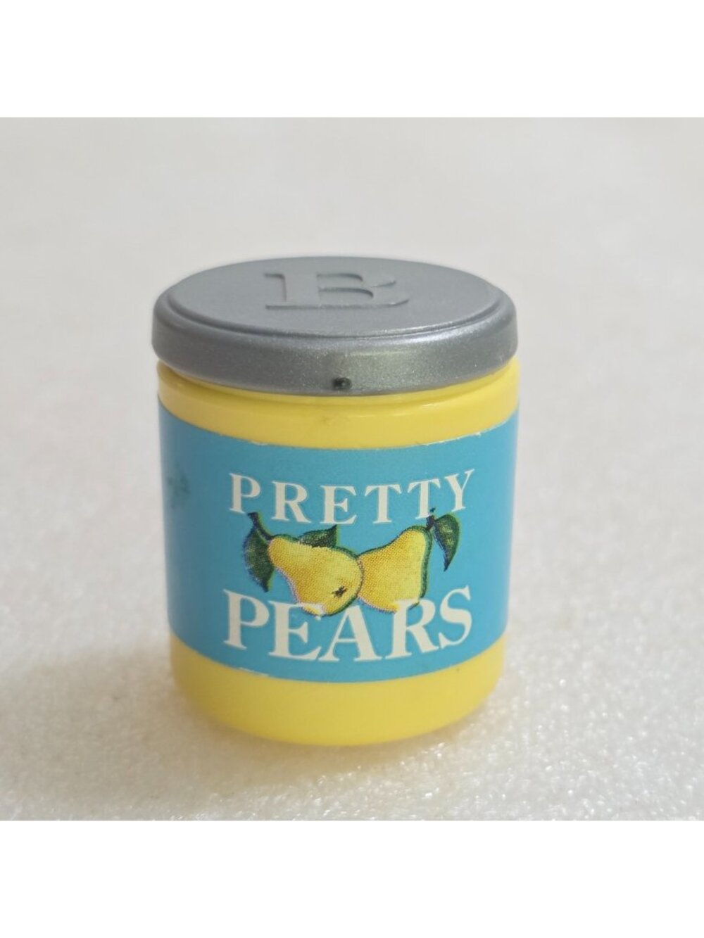 Pleasant Company Bitty Baby PRETTY PEARS Plastic Food Jar Vintage 1990s 1.5"